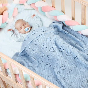 Knitted Heart Baby Windproof Blanket