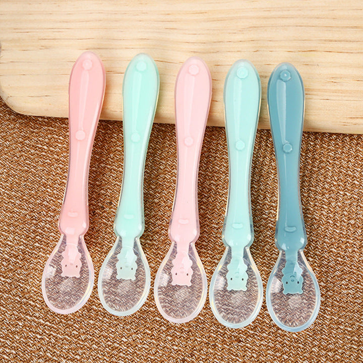 Silicone Baby Feeding Spoon For Water And Soup